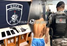 BOPE prende foragido da Justiça e apreende adolescentes com arma e drogas durante operação no bairro Vila Betel