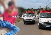 Trabalhador é entubado e encaminhado ao Pronto Socorro em estado grave após atropelar estudante de 14 anos em Rio Branco
